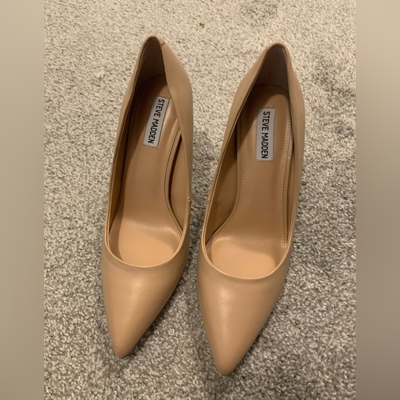 NWT Steve Madden Luiza nude leather pumps women’s size 10 - perfect condition - Picture 6 of 9
